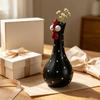 Weather Resistant Garden Art Resin Big Eyed Chicken Vase for Flowers, Cute Animal Planter, Small Flower Decorative Figurine Home Pot, Statue