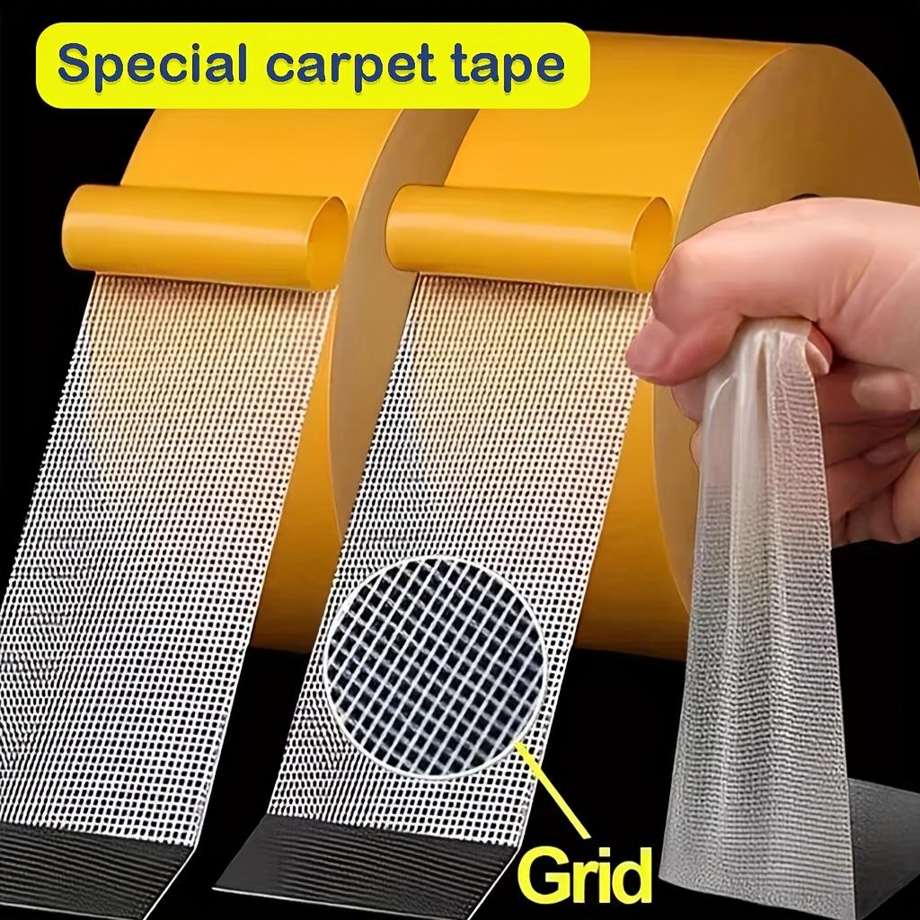 Heavy Duty Dual-Sided Extra Strong Tape with Fiberglass Mesh Carpets, Walls, Floors Waterproof Tape