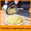 Stainless Steel Ring-Shaped Garlic Press & Peeler – Manual Kitchen Tool for Crushing Garlic
