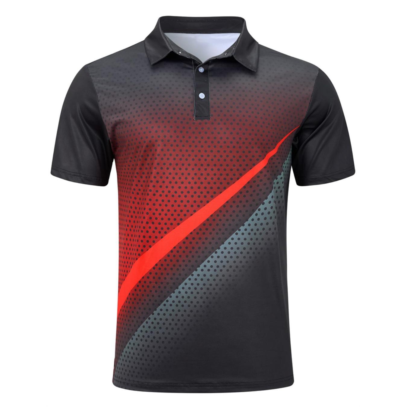 

Men s Sports Style Polo Shirts 3D Print Golf Shirt Button Up Breathable Summer New Short Sleeve Men s Clothing Sport Streetwear S