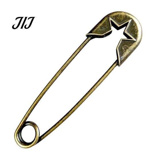 Men Women Brooch Vintage Bronze Safety Pin, Large Feather Bird Leaf Flower Lapel Elegant Pin for Coats, Jackets, Hats, Bags