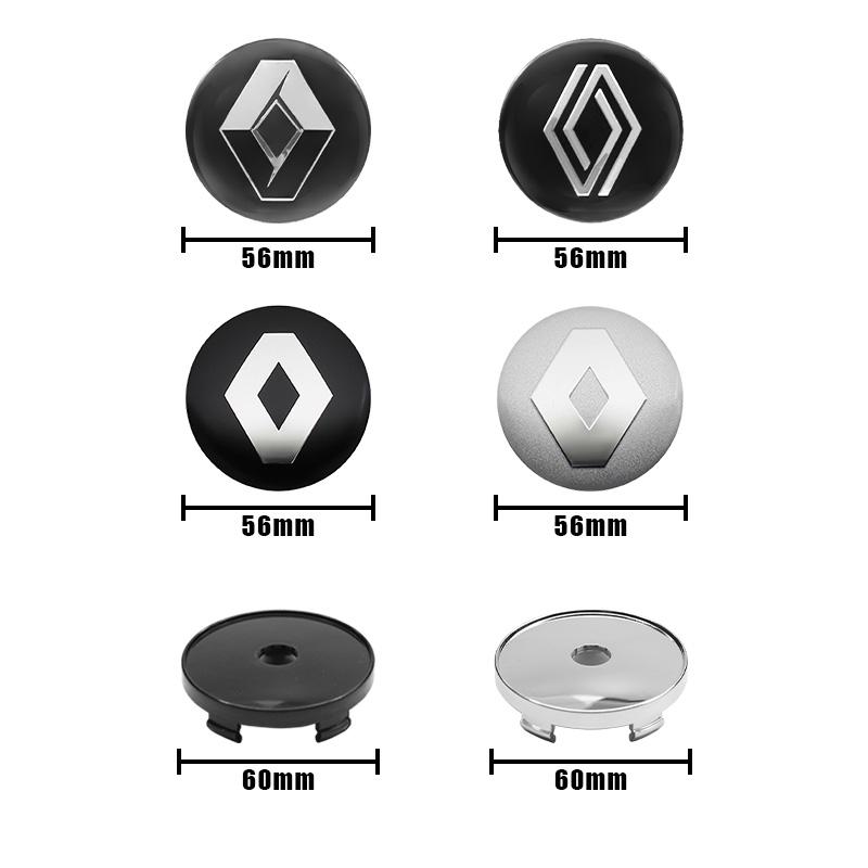 For Renault 2026 New Hub Caps 4PC 60mm Car Wheel Center Hub Cap Auto Rim Cover Emblem Badge For Renault Megane 2 3 Clio Duster K