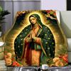Virgin Mary Flannel Blanket - HD Religious Print Throw, Ultra-Soft All-Season Gift for Catholics, Cozy Sofa/Bed Decor"