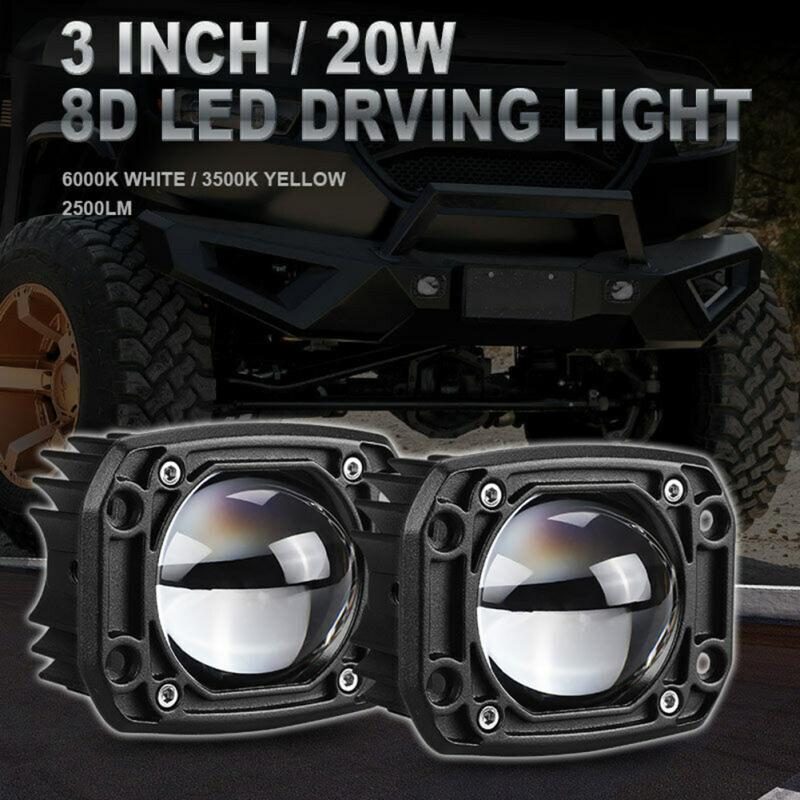 Metal 3 Inch Car Led  Work  Lights Shockproof High Brightness Energy Saving Good Heat Dissipation