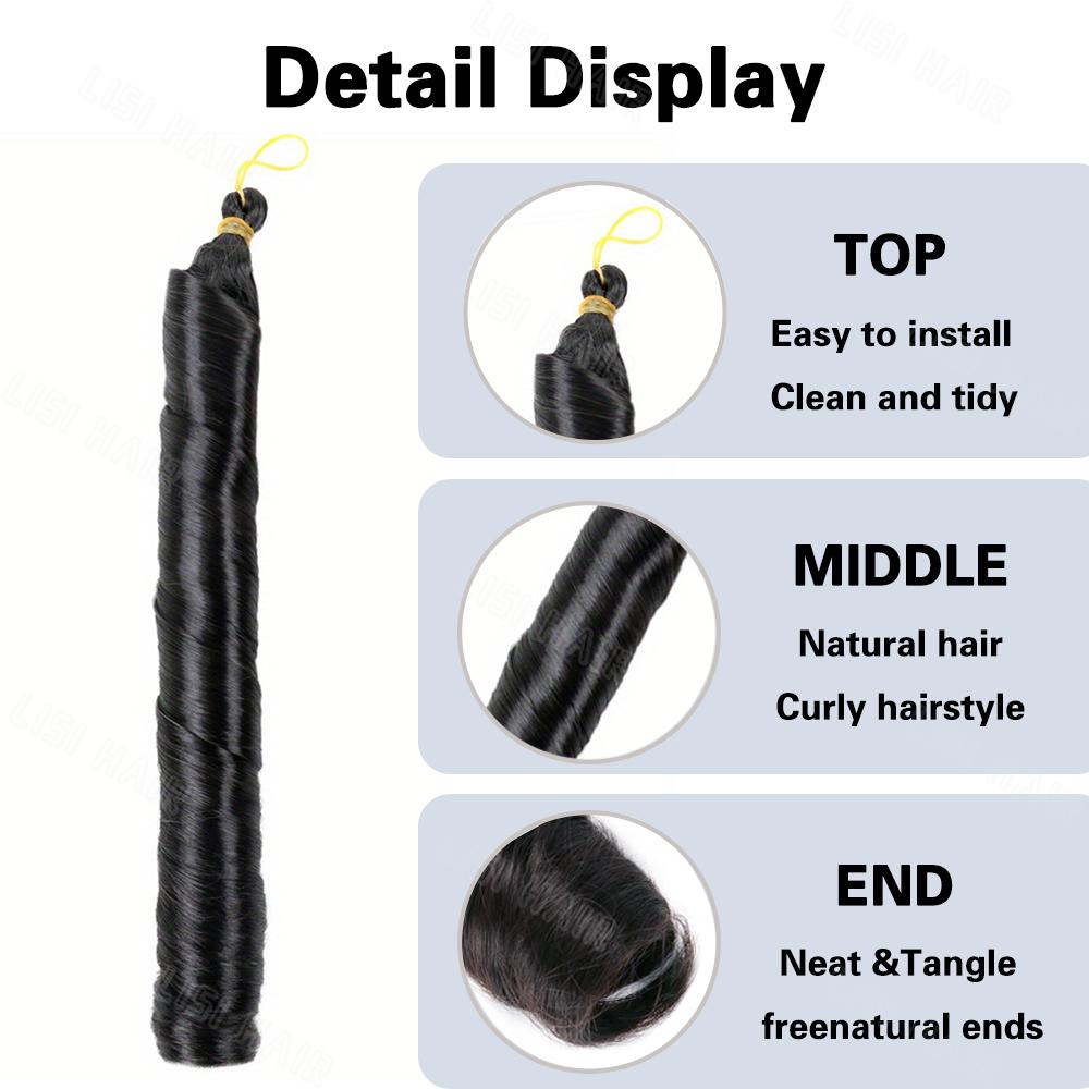 Synthetic Loose Braiding Hair Spiral Curls Crochet Hair Extensions Stretched French Curls Hair End Braids For Women