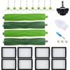 Kit accessoires compatible iRobot Roomba i3/i4/i6/i7/i8/E5/E6/E7/J – 2 brosses, 8 filtres HEPA, roulette
