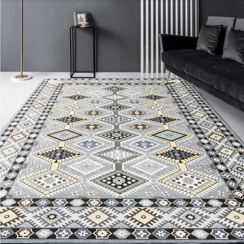 Amerikanischer Türkei Stil Retro Teppich Wohnzimmer Sofa Schlafzimmer Arbeitszimmer Küche Eingang Läufer Rutschfest Leichter Luxus Heimdekor Matte