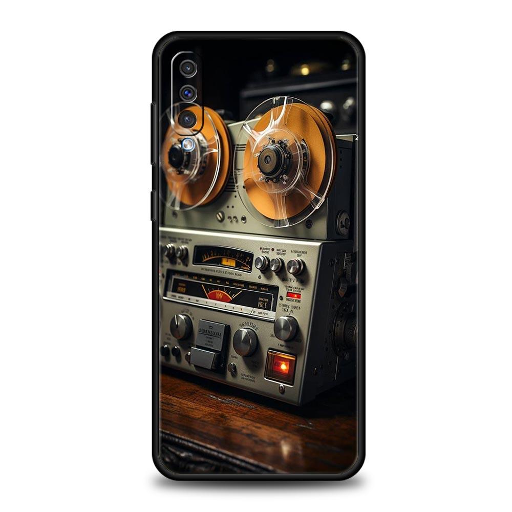 Retro Recording Device Phone Case for Samsung Galaxy A56 A36 A26 A16 A34 A24 A42 A22 A20 A12 A40 A30 A10 5G Soft TPU Cover Shell