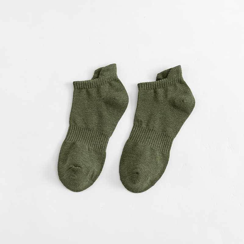 

Мужские весенне-летние тонкие носки с низкой посадкой, хорошо впитывающие пот, дышащие, однотонные, удобные, простые 1 pair темно-зеленого