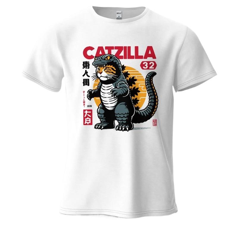Creative Printed Mens TShirt 100 Cotton Harajuku Oversized Playful Tees Tops Streetwear Soft Breathable Versatile Loose Fit S