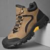Men's Mid-Cut Plus Velvet Non-Slip Outdoor Hiking Shoes