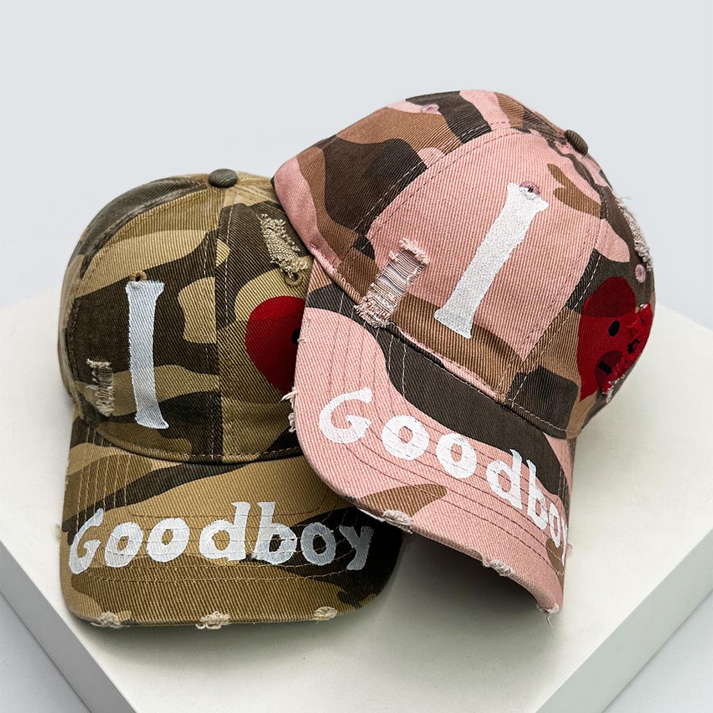 Baseball Letterings Alphabet Goodboy Printed Style Broken Women  Men For Neutral Gender Fresh Caps Peaked Hats Breathable Camo Sunshade Versatile