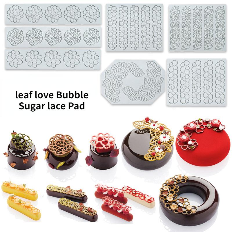 Christmas Tree Fondant Silicone Mold Flower Lace Pad Baking Cake Embossing Mold Chocolate Biscuit Printing Tool Decorative Chip