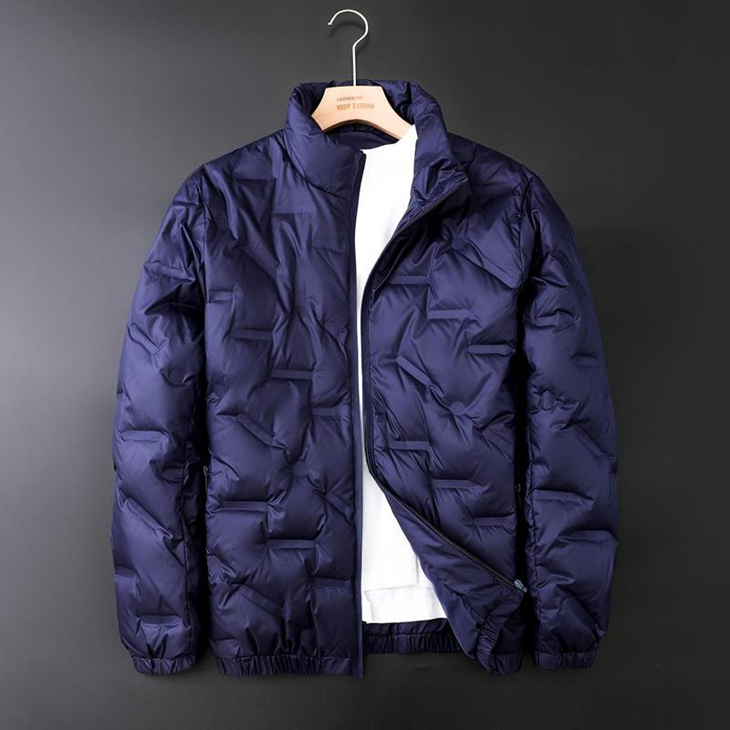 Outdoor High-quality Fitness Running High-quality Laminated Feather Jacket Comfortable and Breathable Men's Warm Baseball Jacket