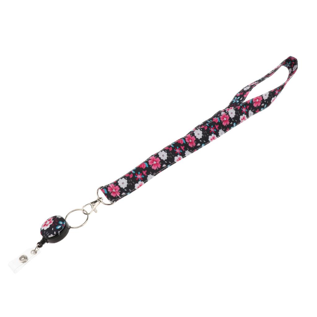 Cloth Material Card Holder Lanyard Badge Holder Neck Strap with Metal Lobster Hook for Factory Worker