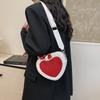 Autumn and winter high-end commuting niche mobile phone crossbody small bag women's new fashion contrasting color heart bag