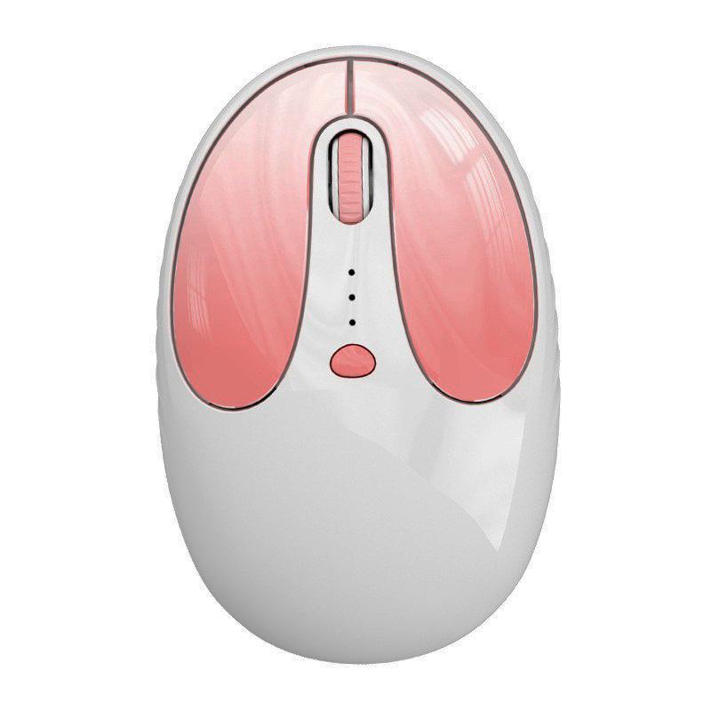

Двойные беспроводные мыши 2.4G+BT тихие компьютерные мыши с дисплеем питания портативные USB беспроводные тихие белый/розовый