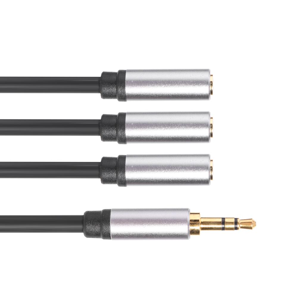 1ft 3.5mm Audio Splitter Cable 3.5mm Gold Plate TRS Plug to 3x 1/8 Jack AdapterGood product