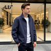 Windproof Athletic Sport Coats Men Windbreaker Jacket, Waterproof Stand Collar Coat, Casual Zip-up Lightweight Transitional Outerwear Jacket