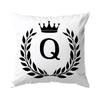 A-Z Crown Letters Decorative Cushions Pillowcase Polyester Cushion Cover Throw Pillow Sofa Decoration Pillowcover Home Decor