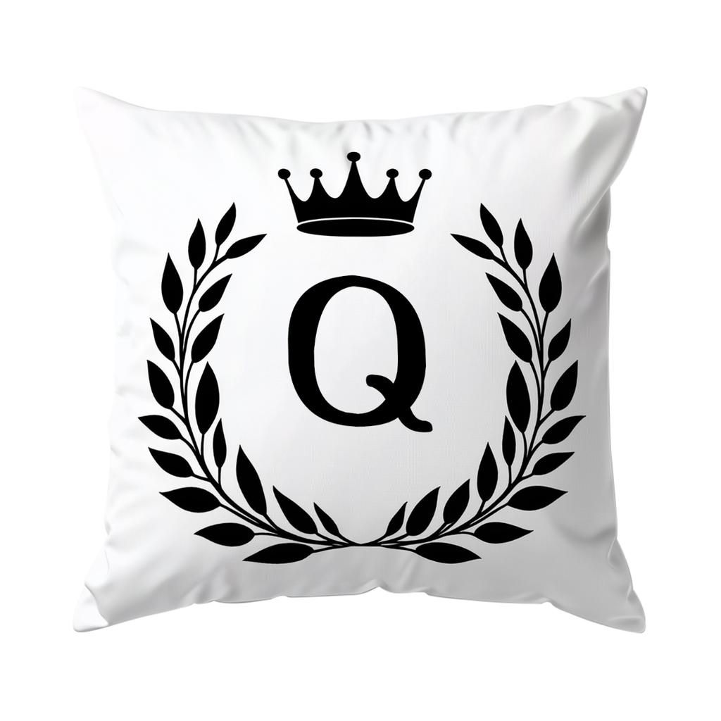 A-Z Crown Letters Decorative Cushions Pillowcase Polyester Cushion Cover Throw Pillow Sofa Decoration Pillowcover Home Decor