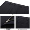 Langdeng Men's Winter Straight-Leg Business Casual Pants