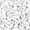 100pcs/lot 7mm Round Acrylic Letter Beads A-Z Alphabet Beads Loose Beads For DIY Bracelet Necklace Keychain Jewelry Making