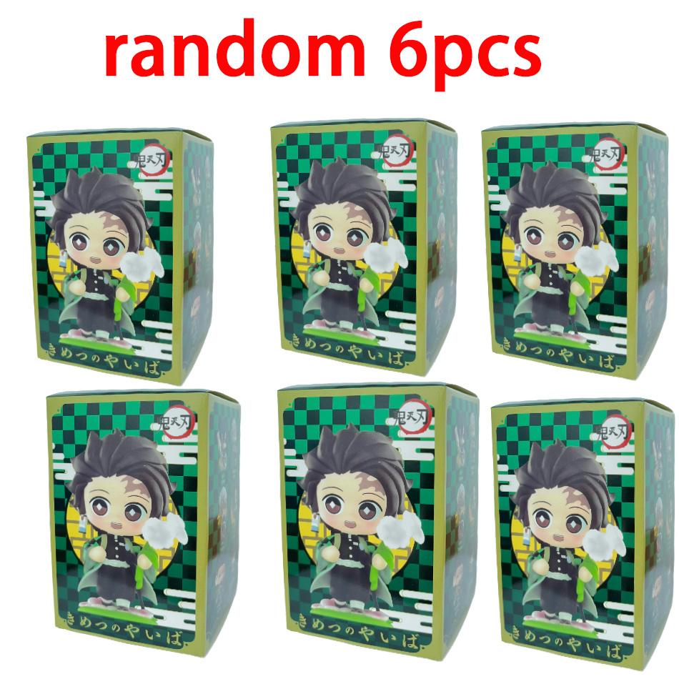 Anime Demon Slayer Tanjiro Kamado And Nezuko Blind Box PVC Figure Creative Cartoon Model Statue Christmas Birthday Surprise Gift