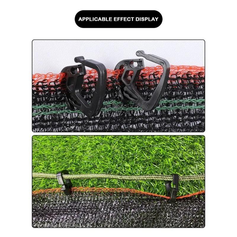 10/20/50pcs Shade Clips Hooks Shade Cloth Clamps Wire Mesh Fixing Black Fence Netting Clips Hanging Practical High Quality