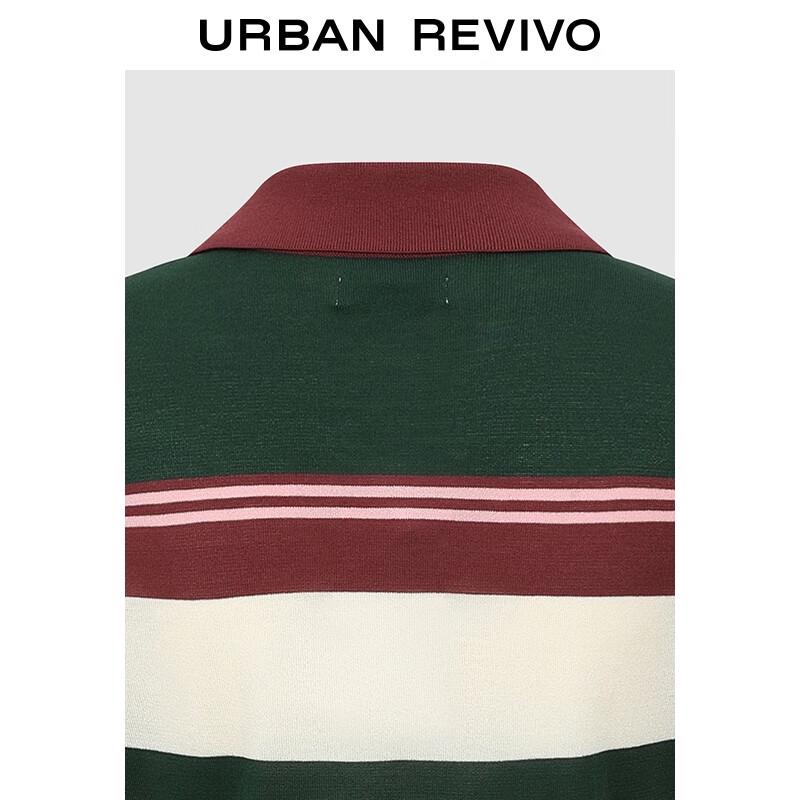 UR Women's Apple Stripe Short-Sleeve Knit Polo Top