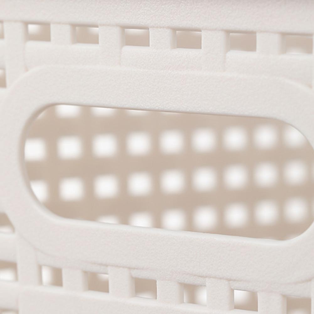 3Pcs Desktop Storage Box with Wood Lid Plastic Storage Containers Handle Storage Baskets for Shelves Drawers Closet Playroom