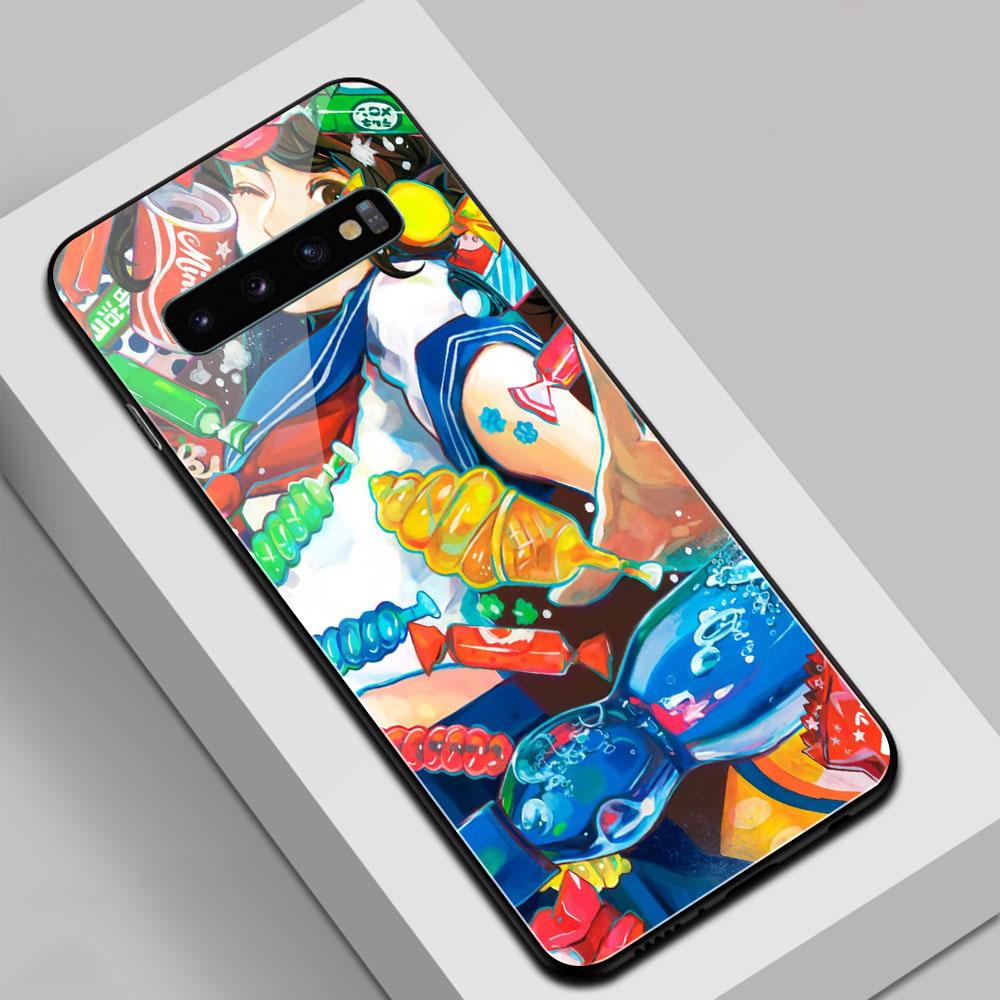 Husă pentru Samsung S20 Plus Fată Candy Husă spate din sticlă Husă Note 9 pentru Galaxy S8 S9 S20 plus Note 8 9 10 plus S10e S20 ultra S22