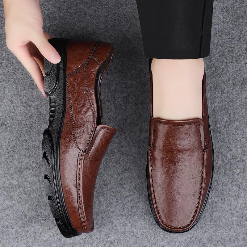 Móda Pravá Kůže Řidičské Ležérní Boty Luxusní Pánské Mokasíny Měkké Mokasíny Podzimní Zimní Boty Muž Vysoká Kvalita Pánské Společenské Boty