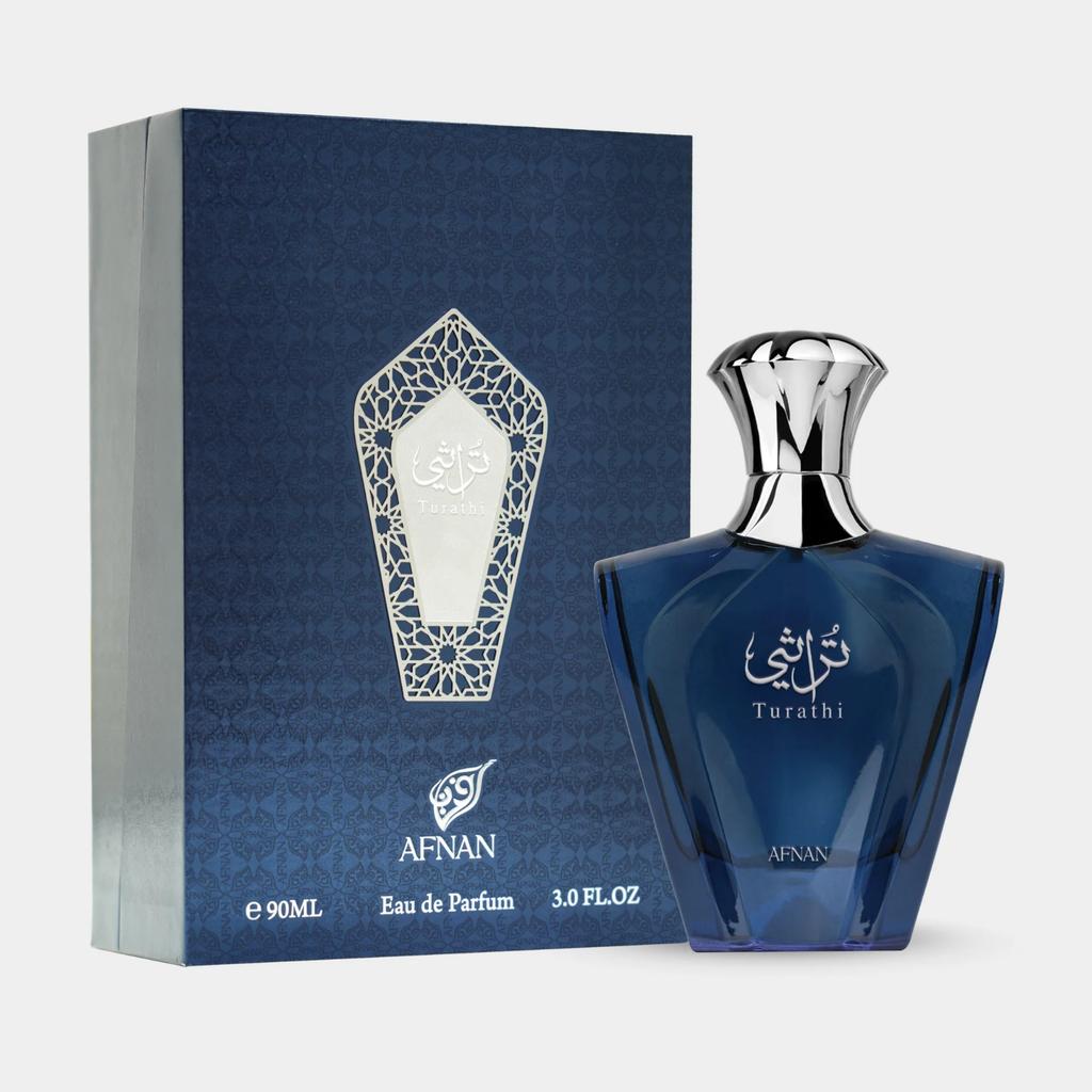 Afnan Turathi Blue Perfumy Męskie Woda Perfumowana, Drzewny Arabski Zapach, Luksusowy Zestaw Prezentowy z Dubaju, Długotrwała Woda Kolońska