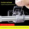 10pcs Punch Free Curtain Rod Hooks C Shaped Rack Durable Household Bracket for Window Decoration Bedroom and Office Use