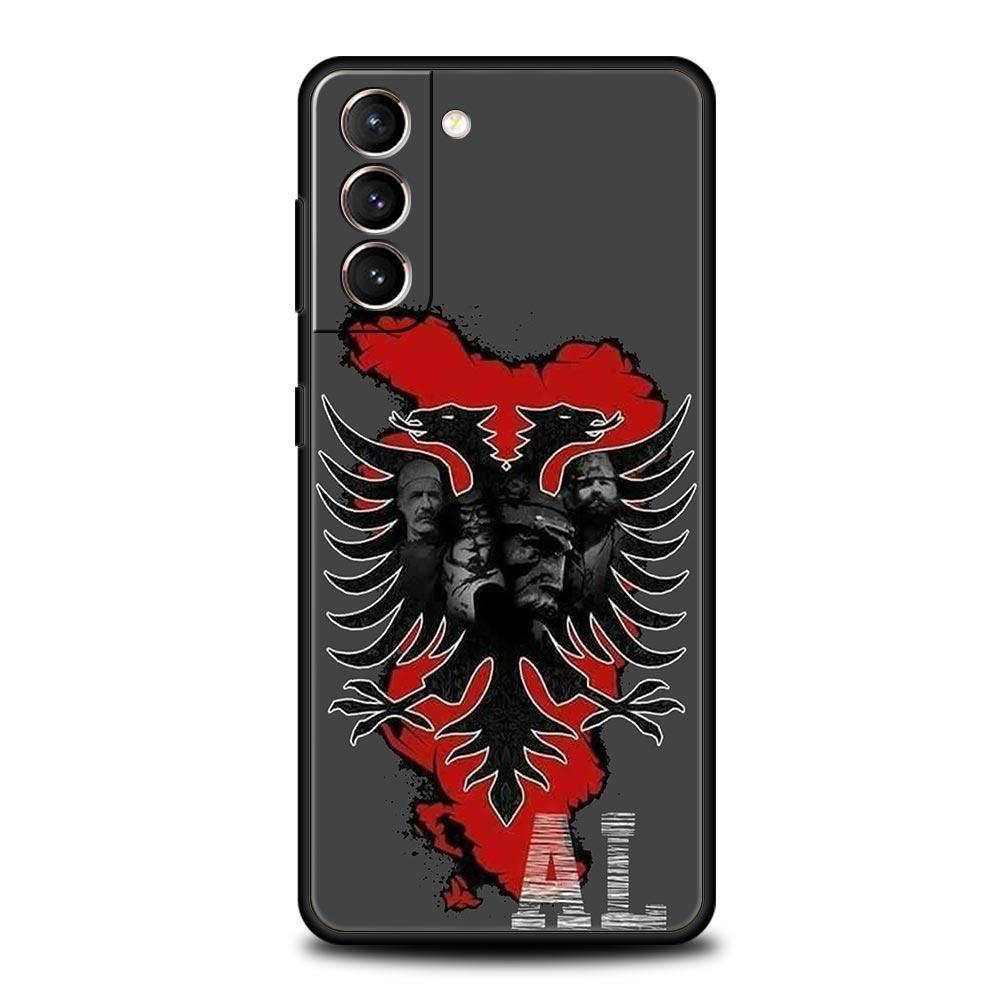 Phone Case For Samsung Galaxy S24 S23 S22 Ultra S20 S21 FE 5G S10 S9 Plus S10E S8 S7 Edge Soft Silicone Cover Albania Flag