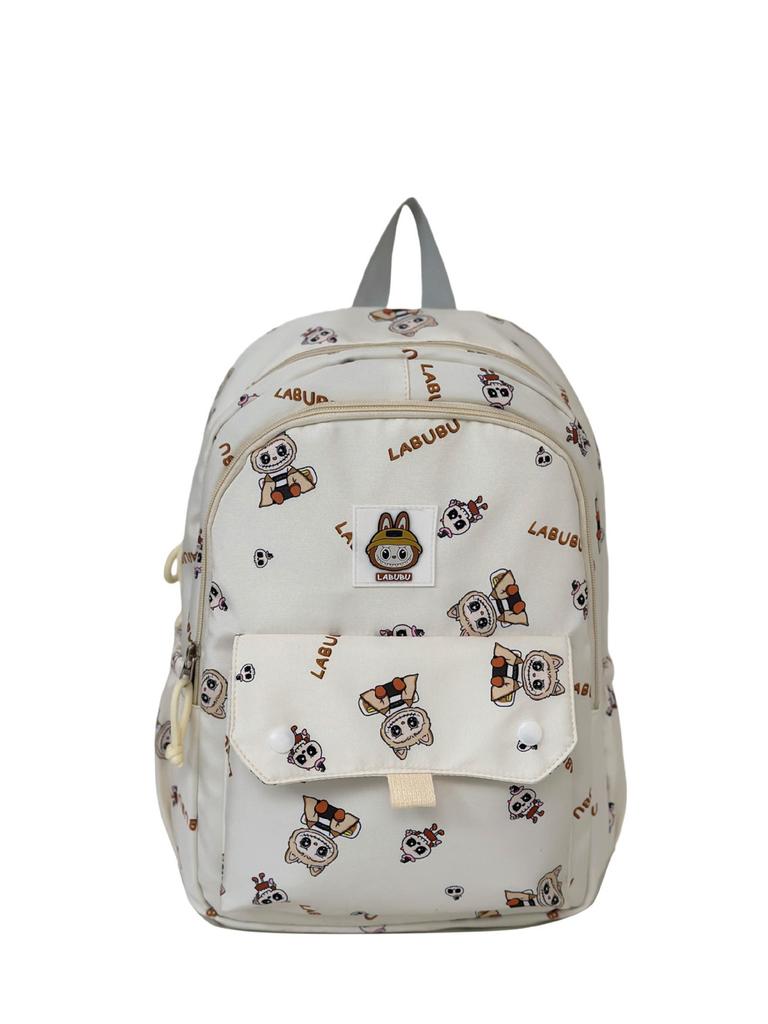 Labubu Childrens Cartoon Backpack For Girls With Waterproof Nylon Material And Large Capacity For School Use