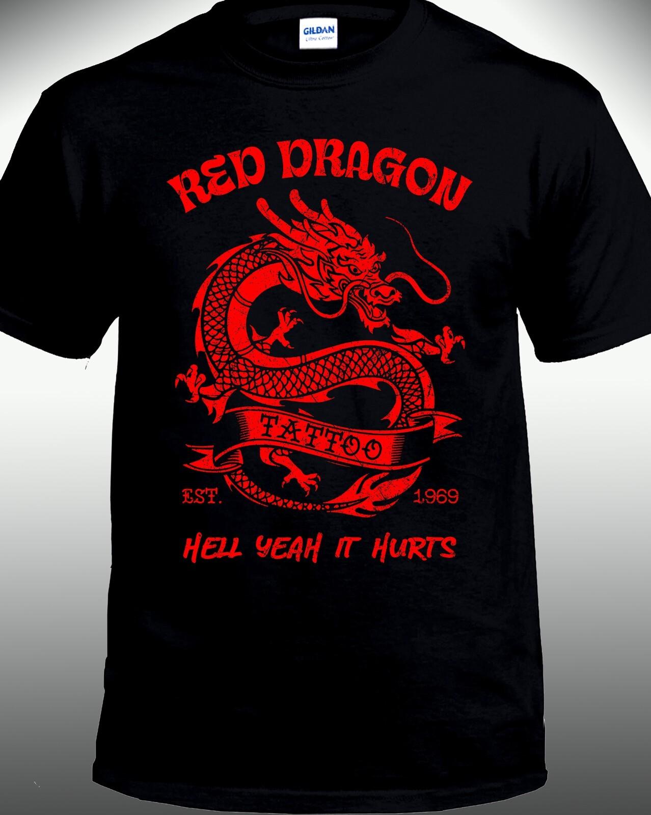 Red Dragon Tattoo Hell Yeah It Hurts T-shirt S разноцветный