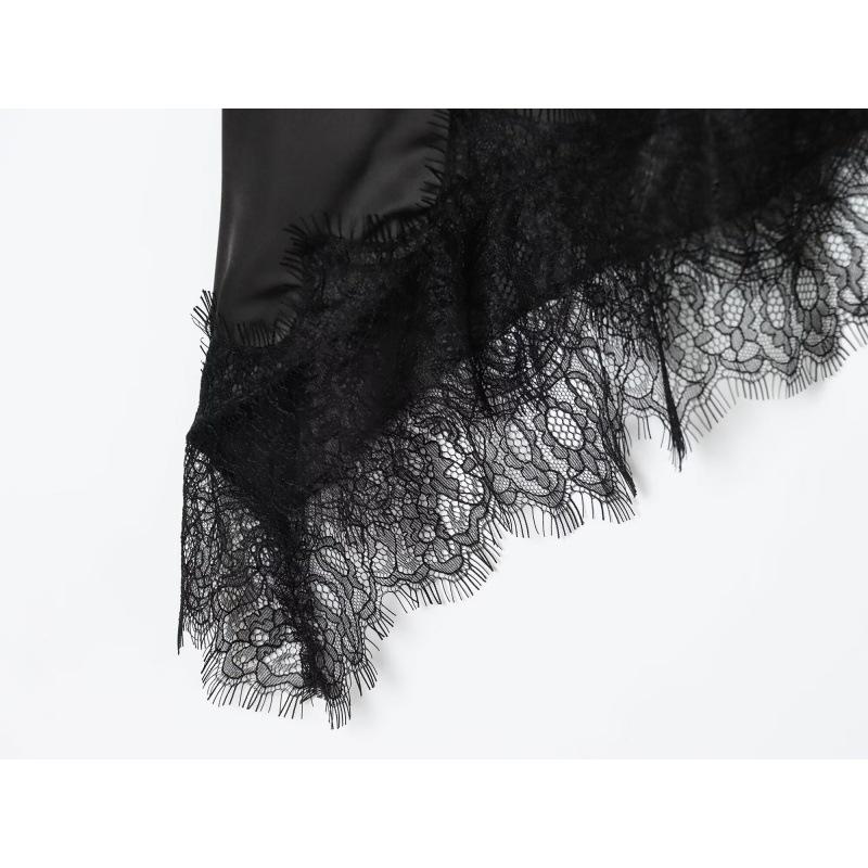 2025 Stylish European & American Lace Silk Satin Skirt - Sexy, Fashionable Women's Clothing