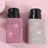 1 Pcs Diamond Nail Refillable Bottles Empty Press Pump Dispenser Nail Art Polish Remover Cleaner Makeup Bottle Manicure Tool