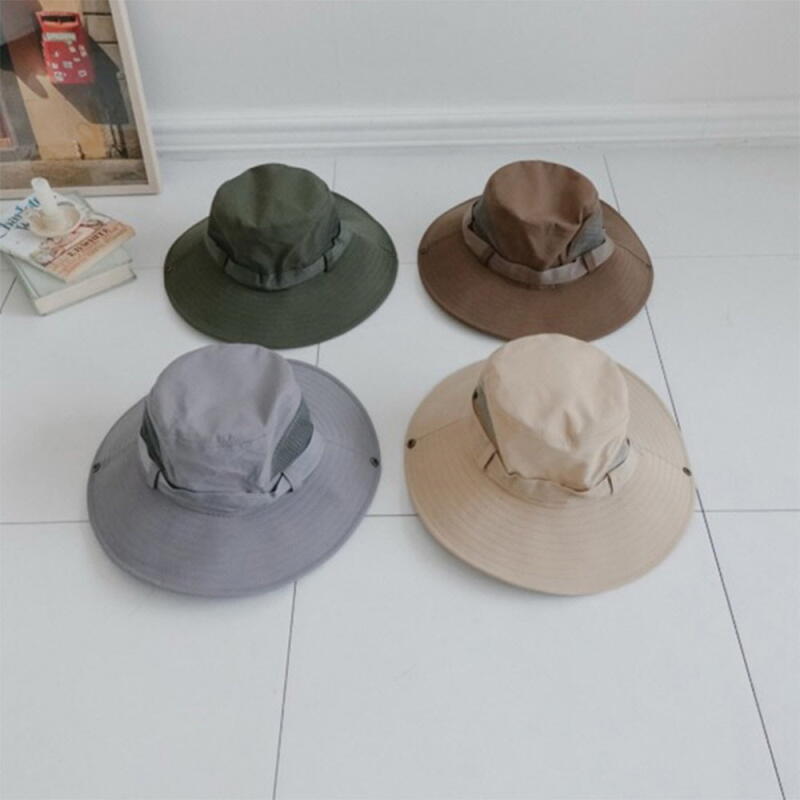 Женская сетчатая активная шляпа гофкор с длинными полями C8095_Gray