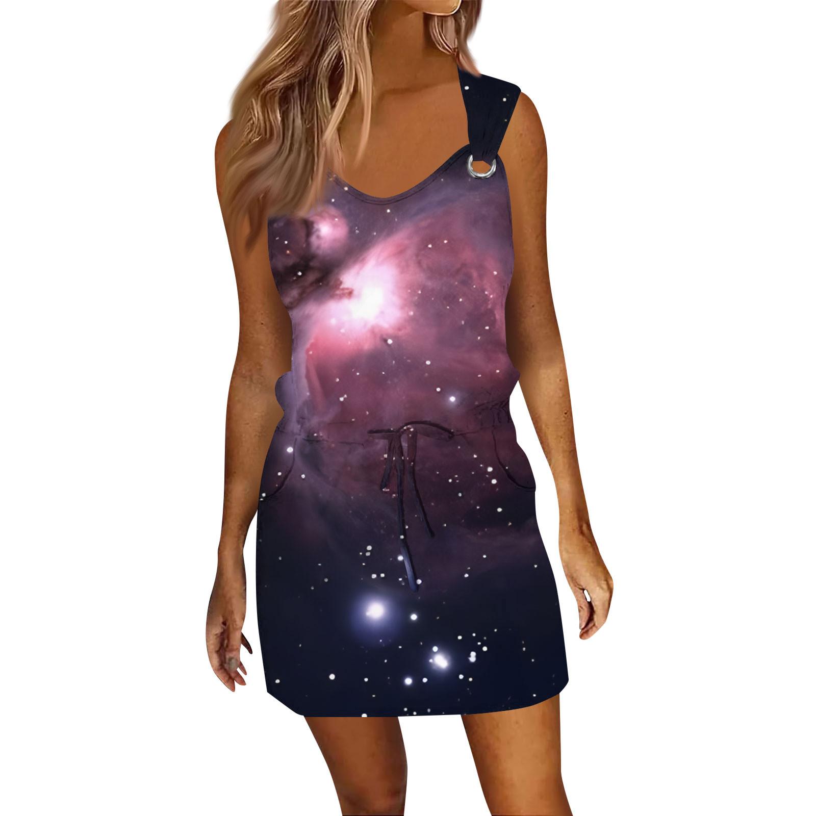 

Женское модное повседневное платье без рукавов с принтом и завязками на шнурке с карманами XXL чёрный