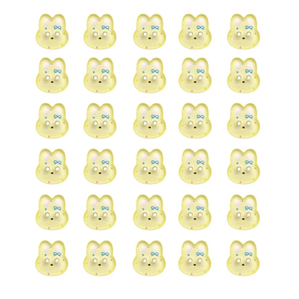30pcs Transparent Cute Rabbit Button DIY Clothing Sewing Buttons Bunny Buttons Sewing Supplies