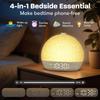 Sunrise Alarm Clock Wake Up Light White Noise Sound Machine with 30 Soothing Sounds Dimmable 12 RGB Ambient Light for Home Decor
