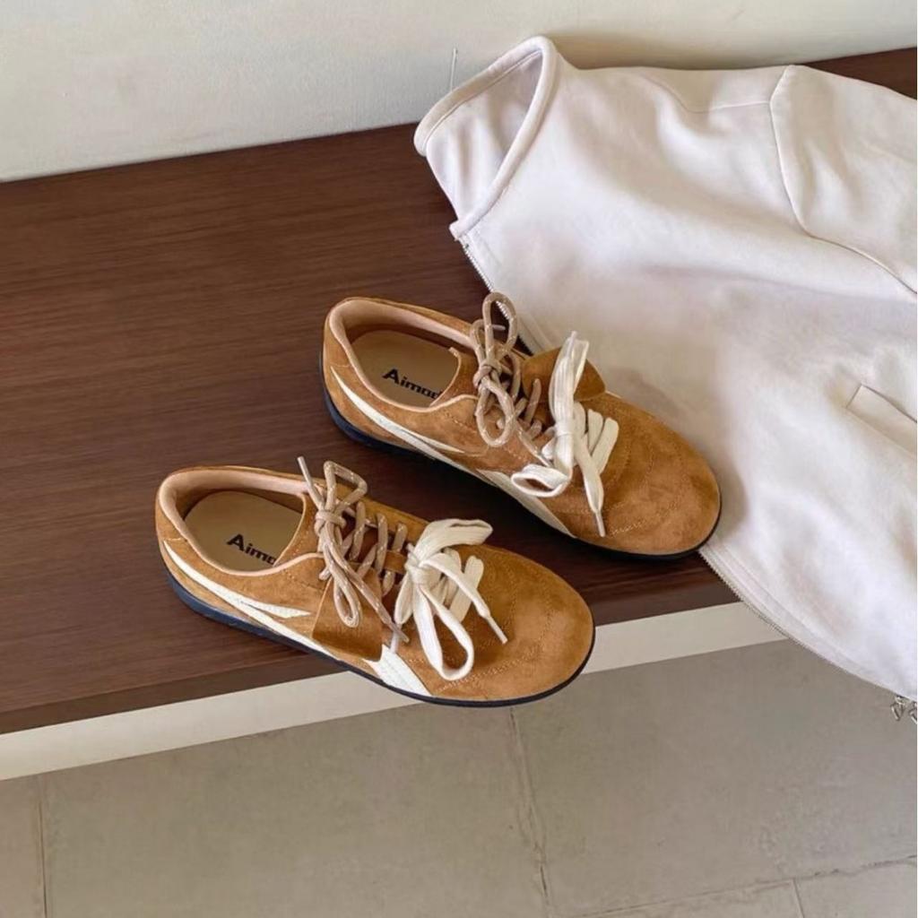 Pine Cone Shoes~ 2025 Autumn New Retro American German Training Shoes Women's Flat-bottomed Casual Sports Forrest Gump Racing Shoes