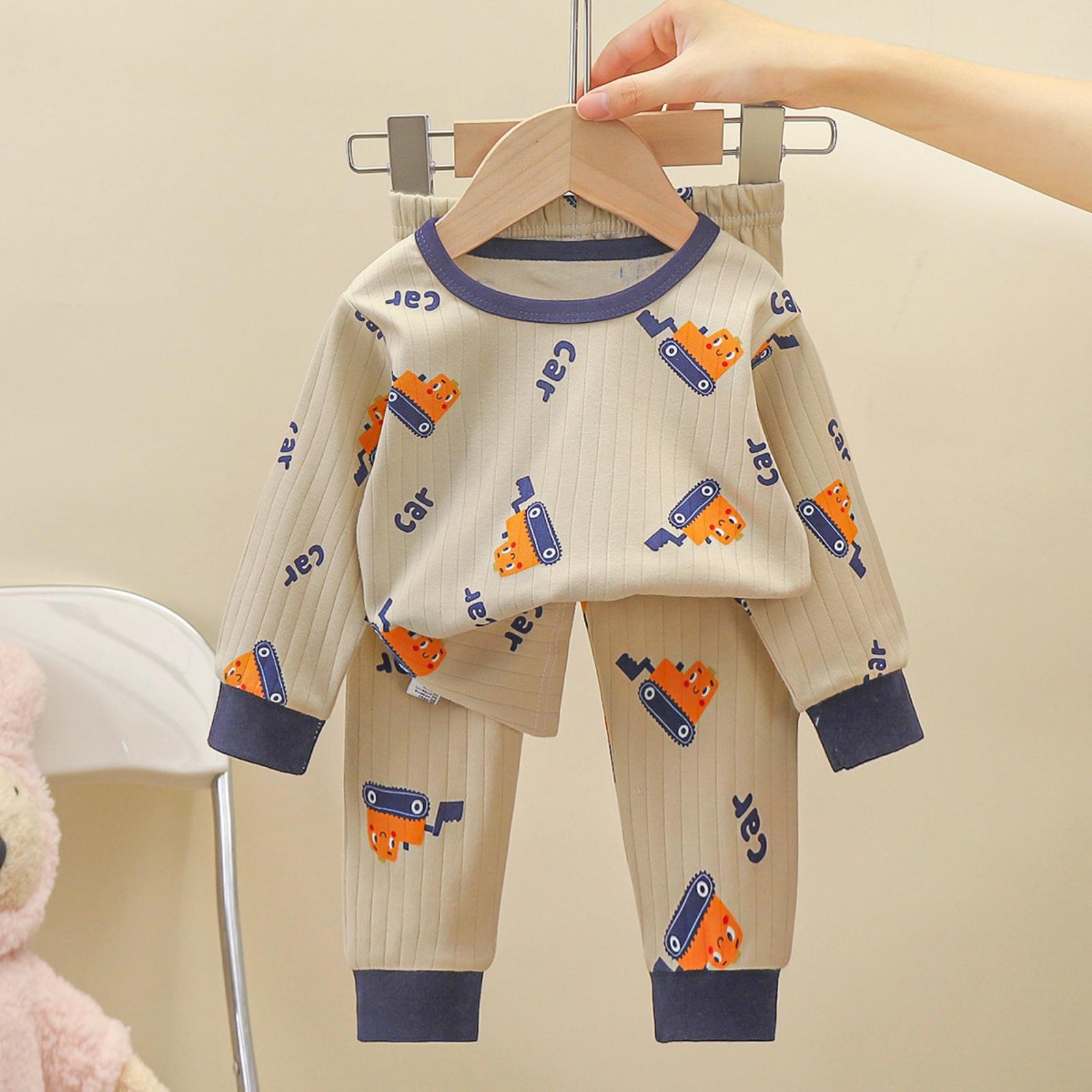 Children s Boys And Girls  Home Wear And Pajamas Long-sleeved Tops And Trousers Sets 140