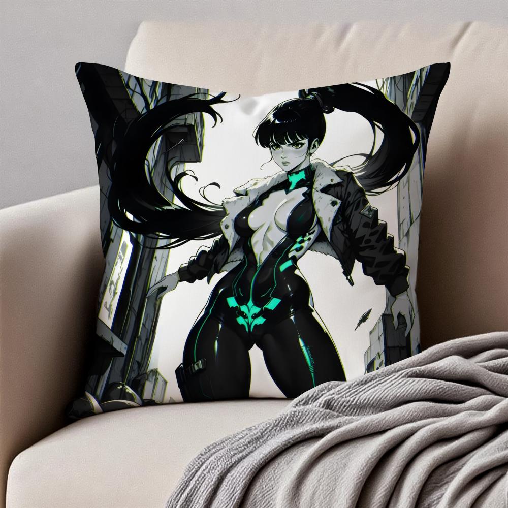 Game SStellarES BBladeS Cushion Cover Pillowcase Antidustmite Invisible Zipper Short Plush Sofa Cushion