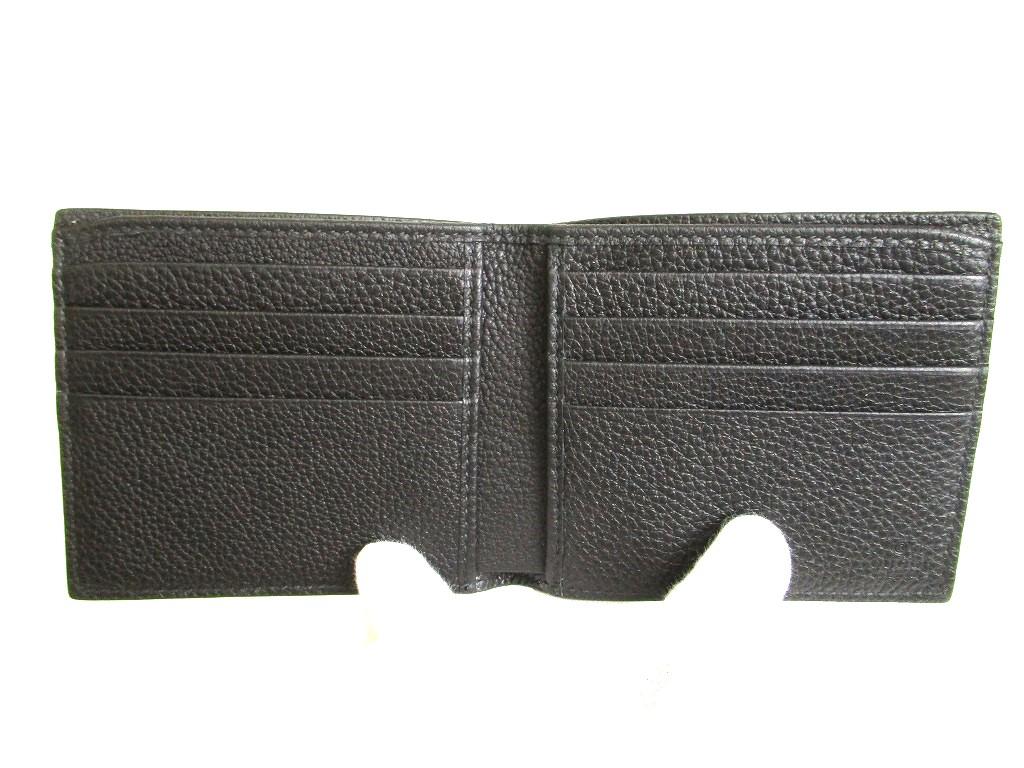 Autentická peněženka GUCCI Vintage Logo Black Leather Bifold Bill Wallet #9711 Repasované