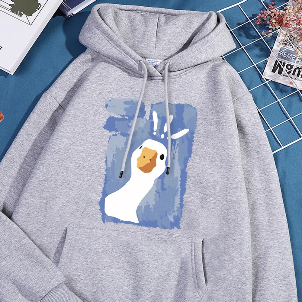 Graffiti Confused Duck Print Women's Hoodie Fashion Hoodie Casual Hoodie Korean Women's Clothing Graphic Retro Fashion