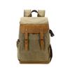 Camera Bag Batik Canvas+Leather Waterproof Camera Backpack DSLR Case Padded Large Photo Bag C3086